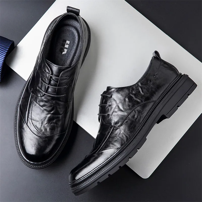 HAPPY DINO Men's Casual Shoes Men Low Top Black-4
