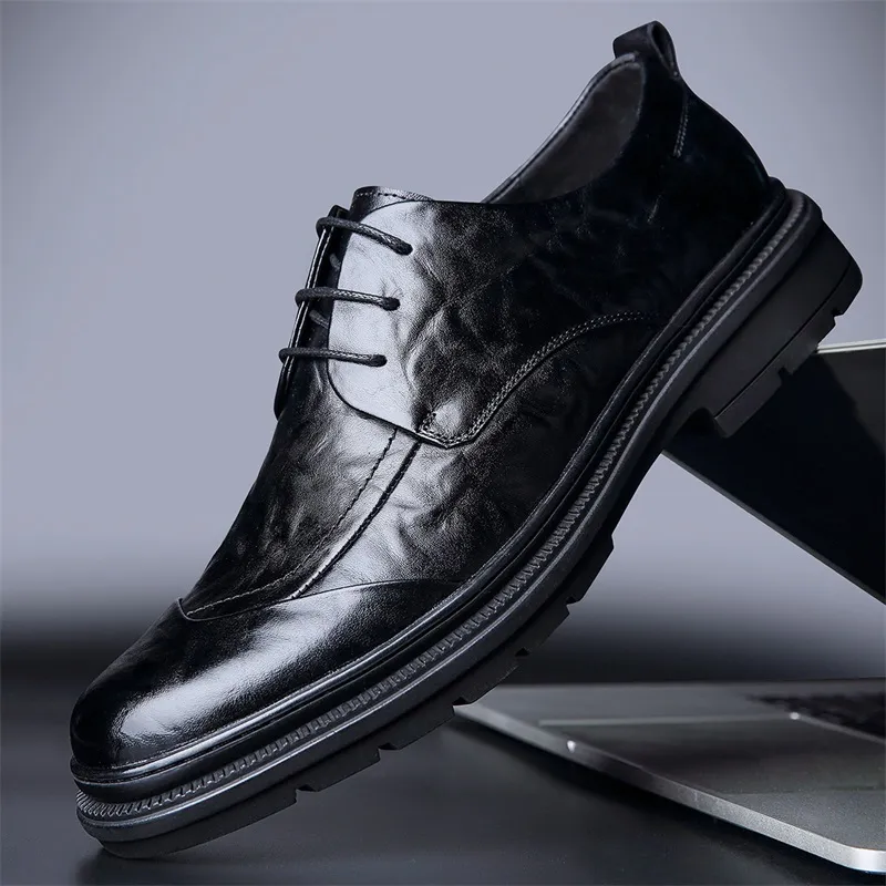 HAPPY DINO Men's Casual Shoes Men Low Top Black-3