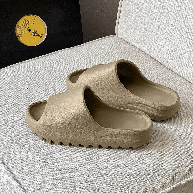 HAPPY DINO Slide Slippers Unisex Beige, Black, Chocolate-11