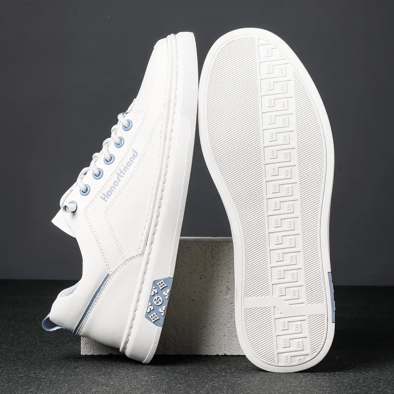 HD Slip Resistant, Abrasion Resistant, Lightweight, Breathable Low Top Skateboard Shoes Men's White-5
