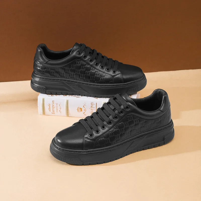 HD Slip Resistant, Abrasion Resistant, Lightweight, Height Increasing Low Top Skateboard Shoes Men's-9