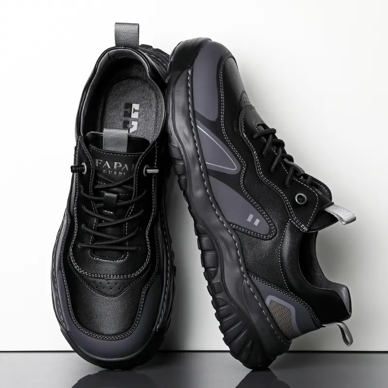 HD Cushioning, Slip Resistant, Abrasion Resistant, Lightweight Coverage Low Top Casual Shoes Men's Black-4