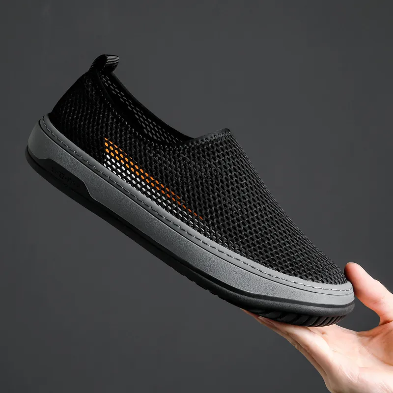 HD Slip Resistant, Abrasion Resistant, Breathable, Balanced, Lightweight Low Top Casual Shoes Men's Black-2