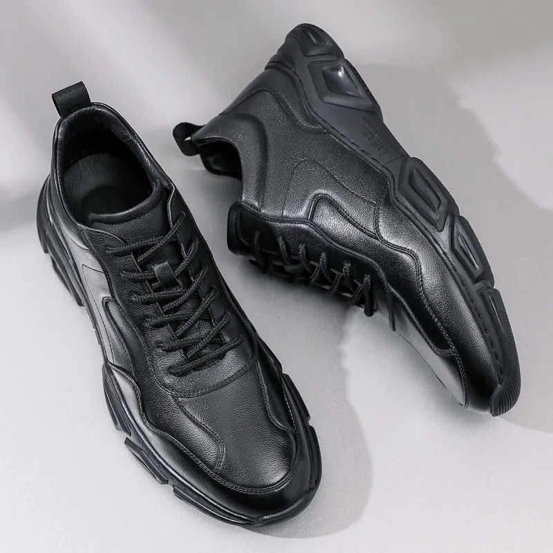 HD Slip Resistant, Abrasion Resistant, Waterproof, Lightweight Low Top Casual Shoes Men's Black-4
