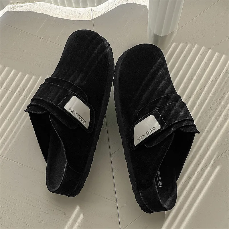 HD Cork Sole Abrasion Resistant Slip Resistant Closed Toe Slippers Unisex-1