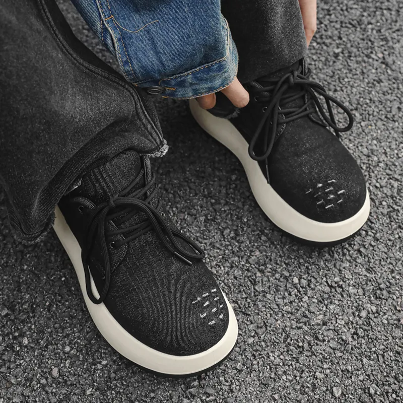 BUFFALO BOUND Anti Slip And Wear Resistant Height Increasing Low Top Skateboard Shoes Men's-5