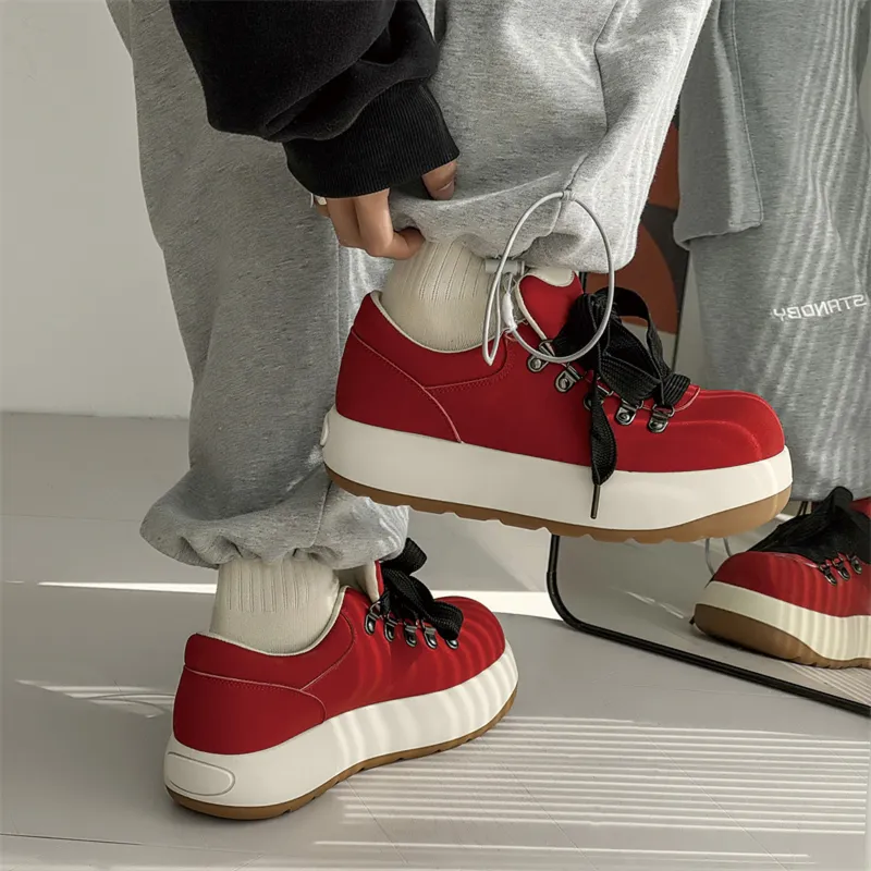 BUFFALO BOUND Anti-Slip And Wear-Resistant Height Increasing Low-Top Skateboard Shoes Men's-5