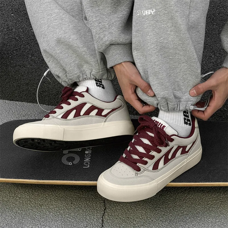 BUFFALO BOUND Wear-Resistant Breathable Slip-Resistant Low-Top Skateboard Shoes Men's-4