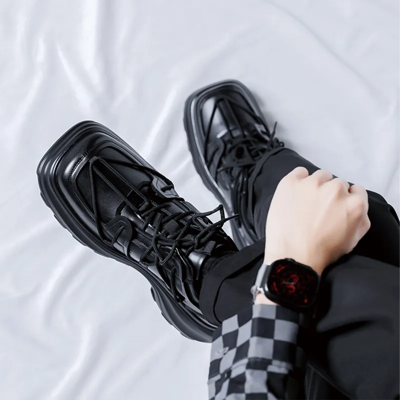 BUFFALO BOUND Anti Slip Wear Resistant Low Top Chunky Sneakers Unisex Starburst Black-9