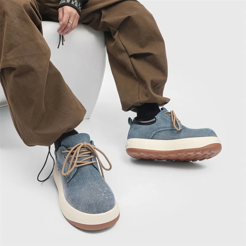 BUFFALO BOUND Anti Slip And Wear Resistant Height Increasing Low Top Skateboard Shoes Men's-9