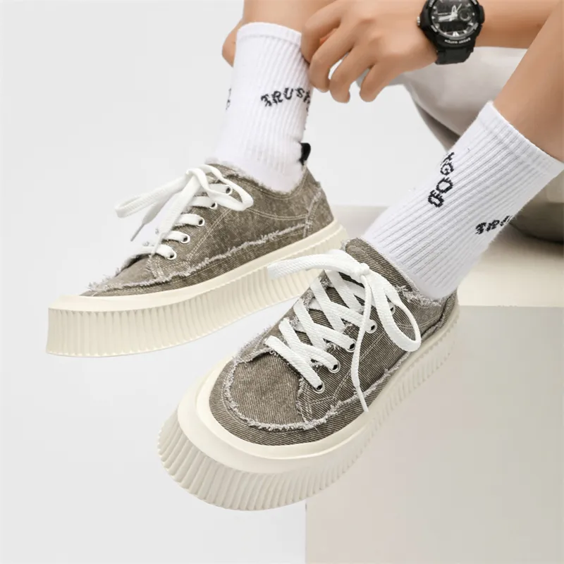 BUFFALO BOUND Anti-Slip Wear-Resistant Low-Top Skateboard Shoes Men's-18