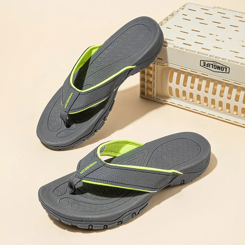 HOBIBEAR Abrasion Resistant Slip Resistant Quick Drying Flip Flops Men's-6