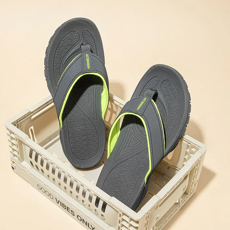 HOBIBEAR Abrasion Resistant Slip Resistant Quick Drying Flip Flops Men's-7