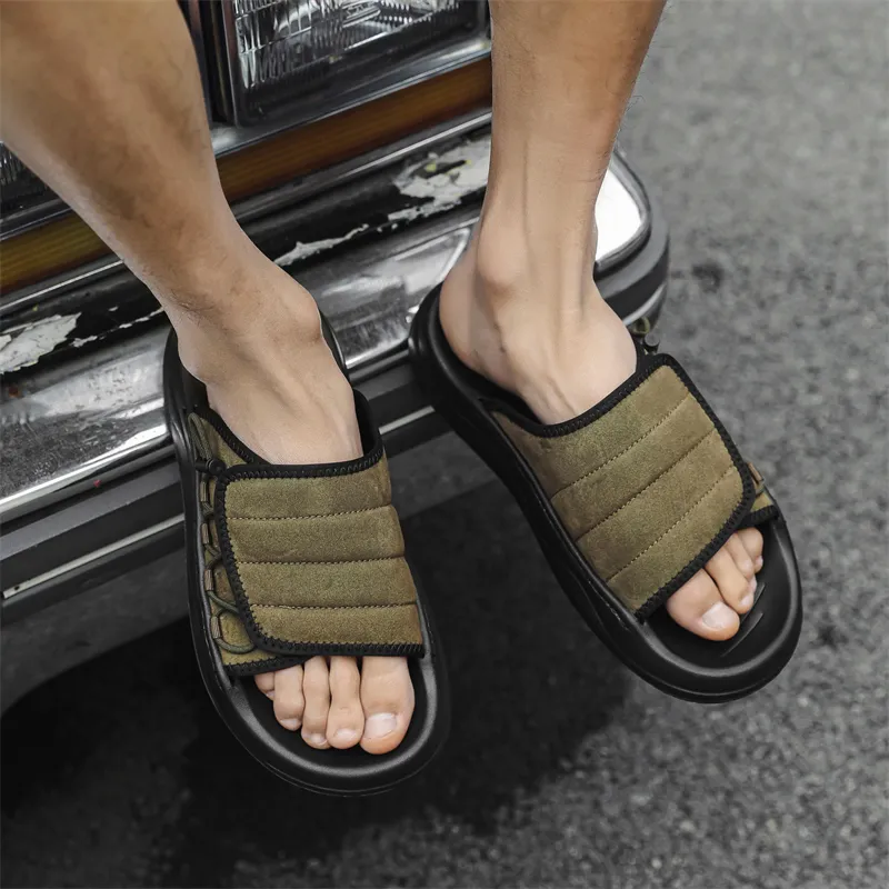 Roubini Slip Resistant Abrasion Resistant Slide Slippers Men's-10
