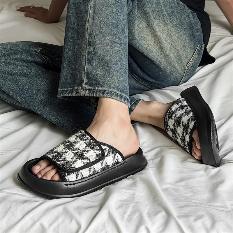 Roubini Rubber Sole Odor Resistant, Abrasion Resistant Slide Slippers Men's-5