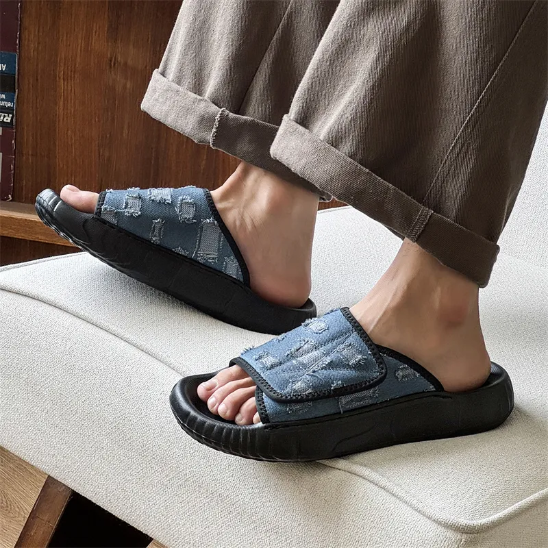 Roubini Rubber Sole Odor Resistant, Abrasion Resistant Slide Slippers Men's-10