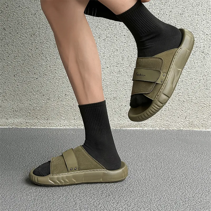 Roubini Odor Resistant Abrasion Resistant Slip Resistant Slide Slippers Men's-8