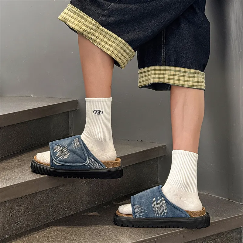 Roubini Rubber Sole Slip Resistant Abrasion Resistant Slide Slippers Unisex-7