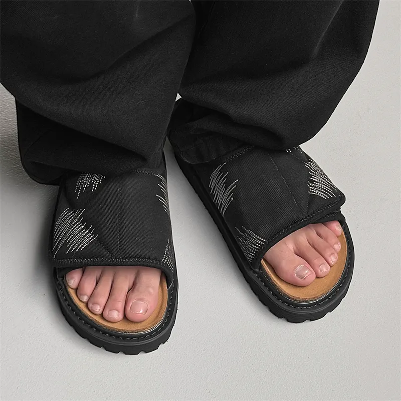 Roubini Rubber Sole Slip Resistant Abrasion Resistant Slide Slippers Unisex-3