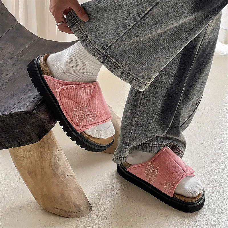 Roubini Rubber Sole Slip Resistant Abrasion Resistant Slide Slippers Unisex-11