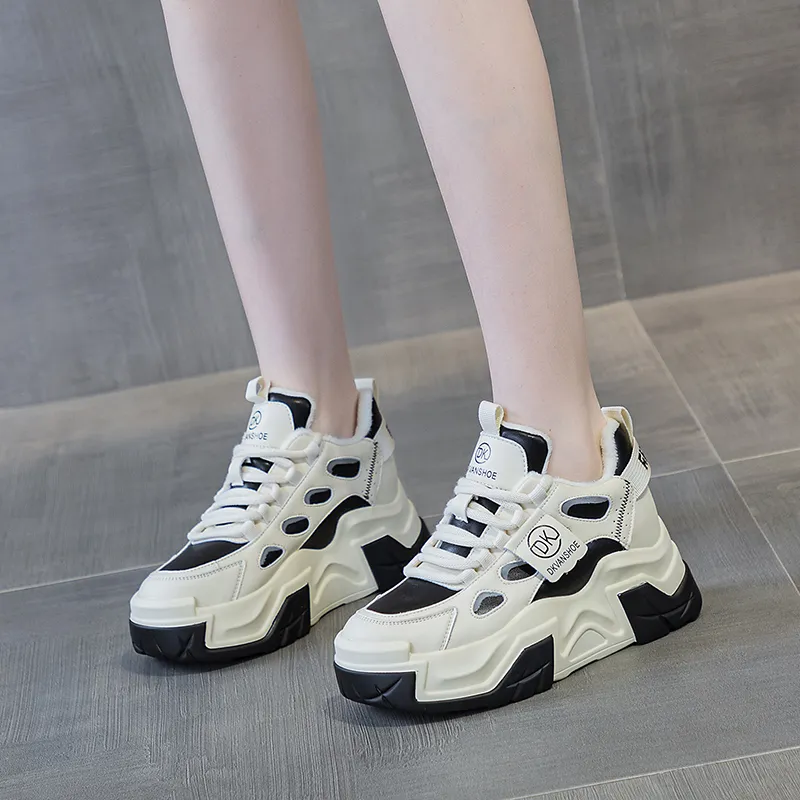 Roubini Wear-Resistant Breathable Lightweight Height Increasing Low-Top Chunky Sneakers Women's-7
