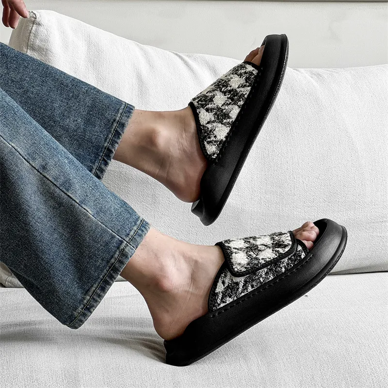 Roubini Rubber Sole Odor Resistant, Abrasion Resistant Slide Slippers Men's-4