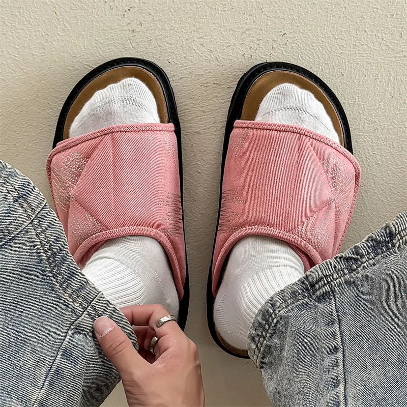 Roubini Rubber Sole Slip Resistant Abrasion Resistant Slide Slippers Unisex-10