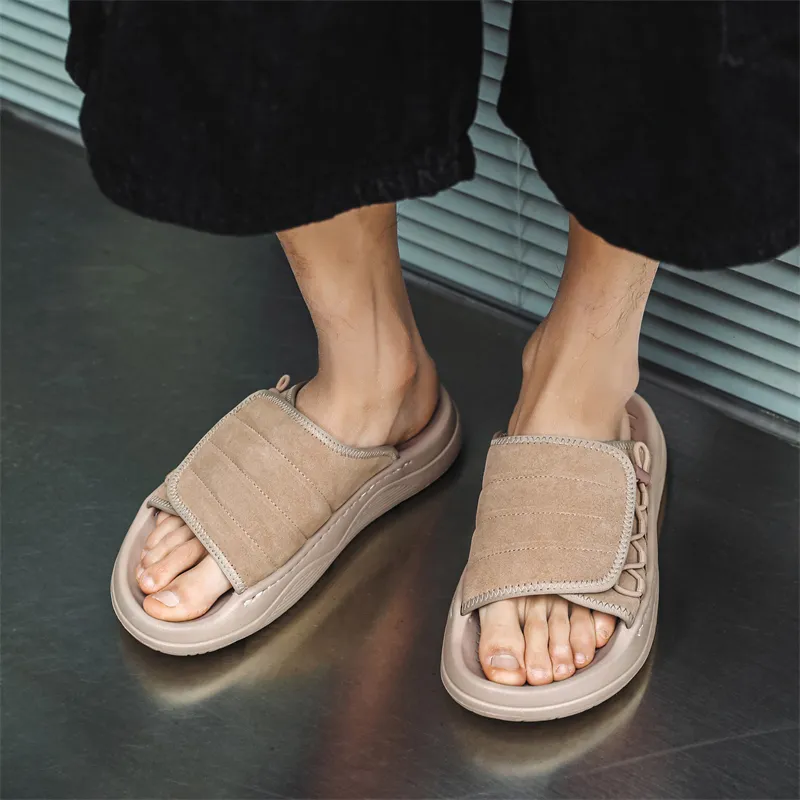 Roubini Slip Resistant Abrasion Resistant Slide Slippers Men's-4