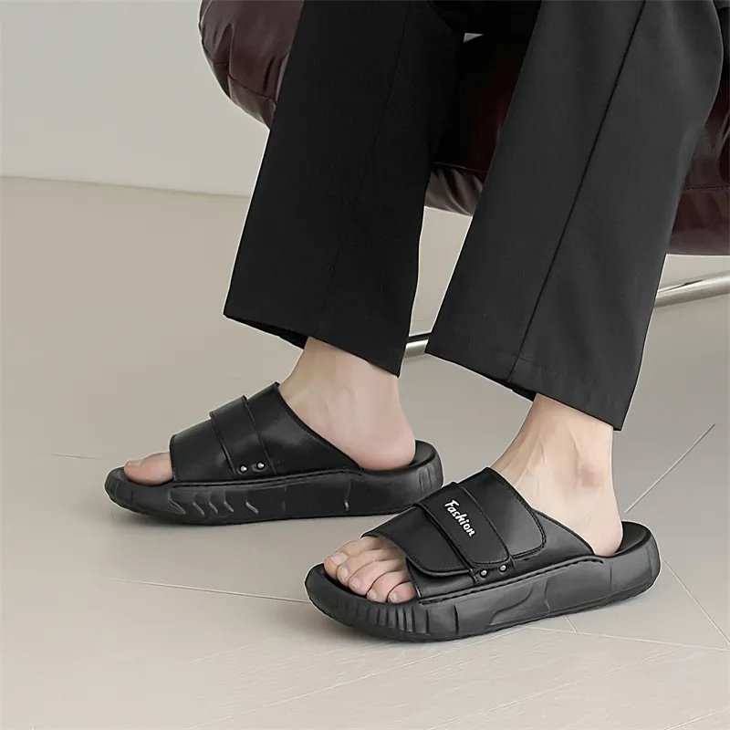 Roubini Odor Resistant Abrasion Resistant Slip Resistant Slide Slippers Men's-2