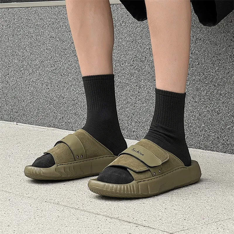 Roubini Odor Resistant Abrasion Resistant Slip Resistant Slide Slippers Men's-11