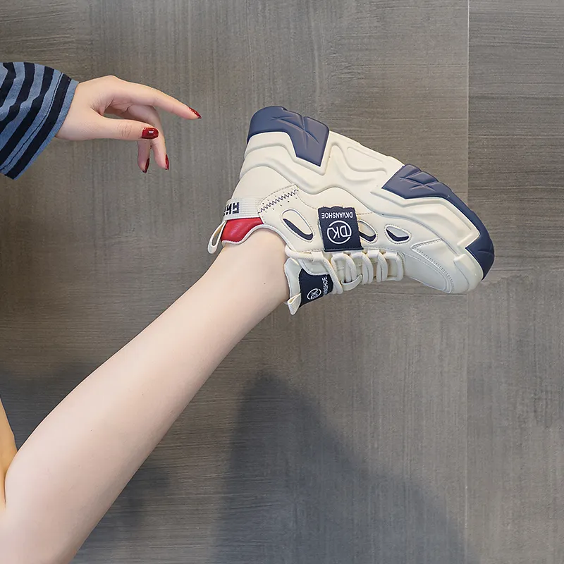 Roubini Wear-Resistant Breathable Lightweight Height Increasing Low-Top Chunky Sneakers Women's-14