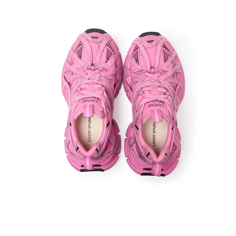LEECAT STUDIO Anti-Slip And Wear-Resistant Lightweight Height Increasing Low-Top Chunky Sneakers Women's-11