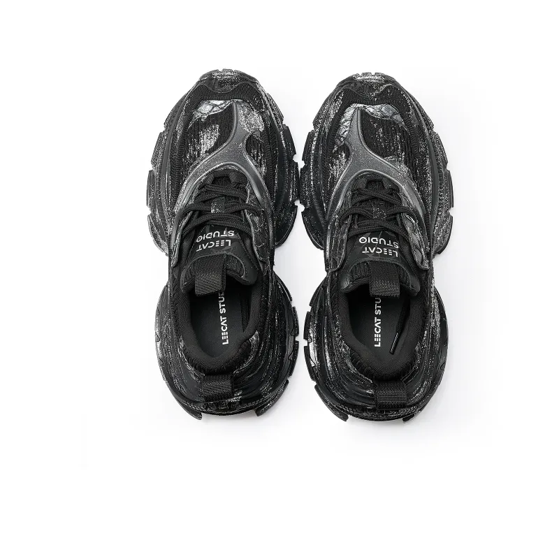 LEECAT STUDIO Anti Slip Wear Resistant Breathable Lightweight Height Increasing Low Top Chunky Sneakers Women's-4