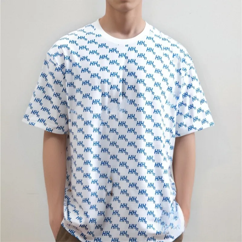 HLA JEANS T Shirt Men's Ecru Pattern 42-3