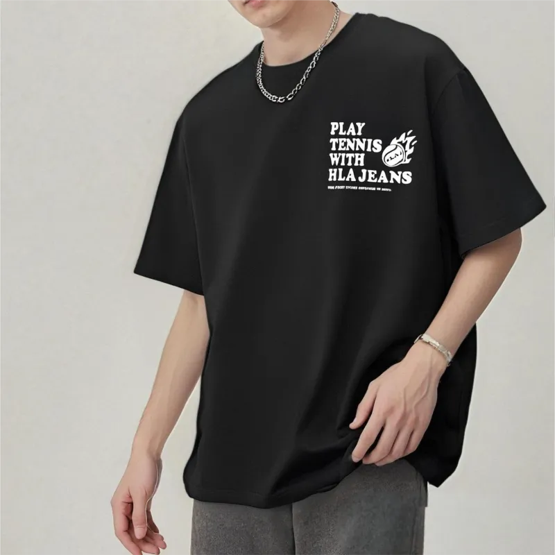 HLA JEANS T Shirt Men's Black 91-3