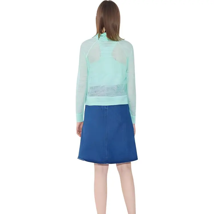 MASFER.SU Denim Long Skirts Women's Blue-2