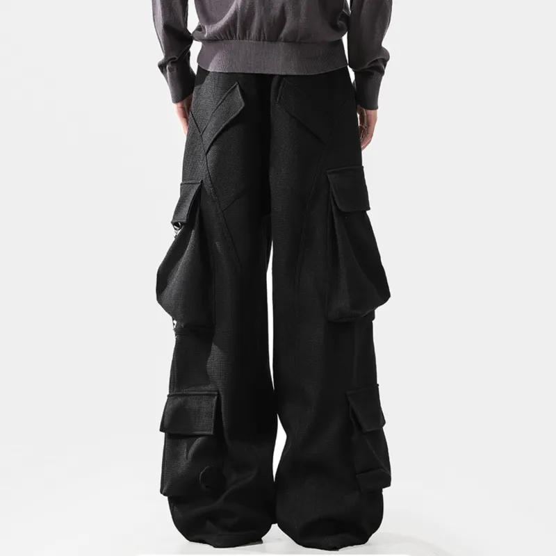 Imcrasy Cargo Pants Unisex Black-2