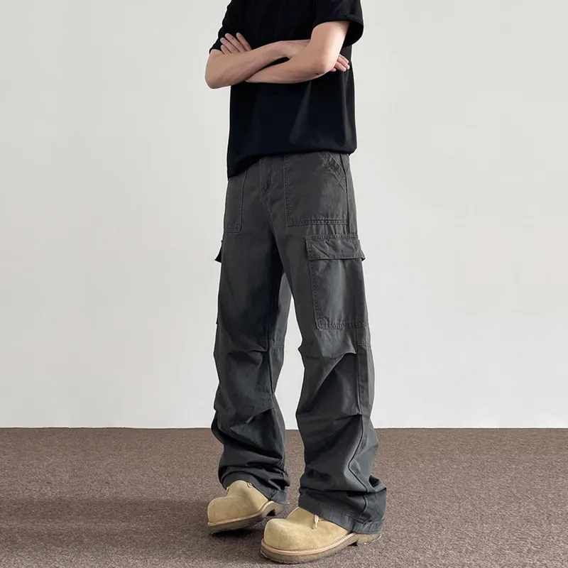 Imcrasy Casual Pants Unisex Gray-2