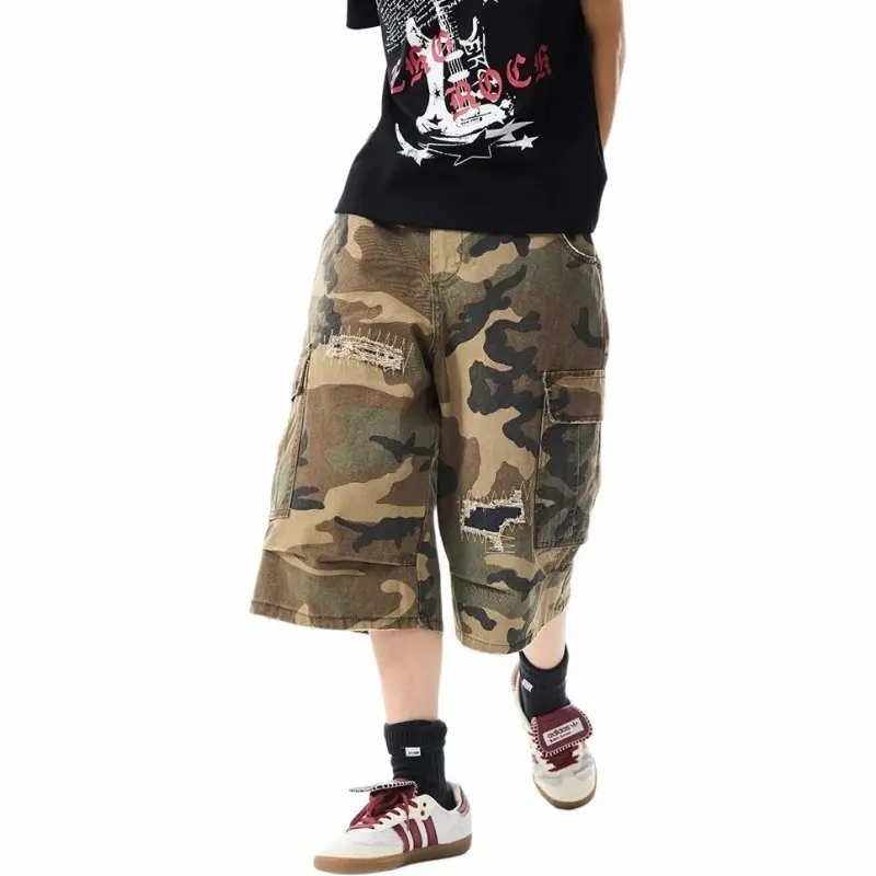 Imcrasy Denim Shorts Unisex Camouflage-1