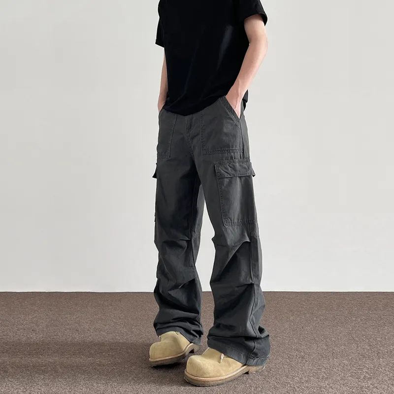 Imcrasy Casual Pants Unisex Gray-1
