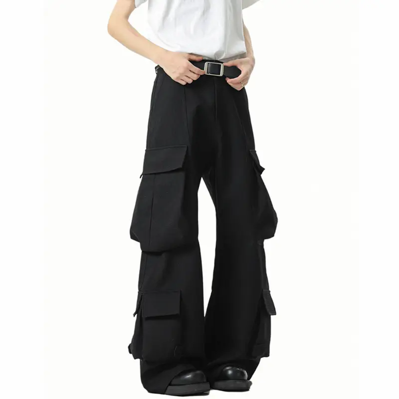 Imcrasy Cargo Pants Unisex Black-5