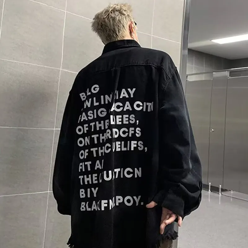 HOKLV Denim Jackets Unisex-2