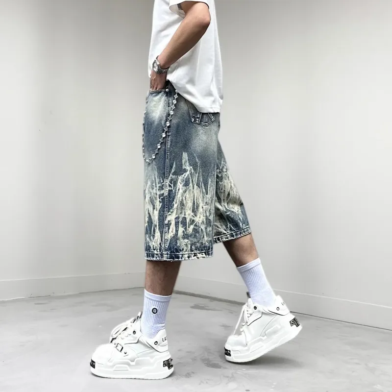 Imcrasy Denim Shorts Unisex Blue-3