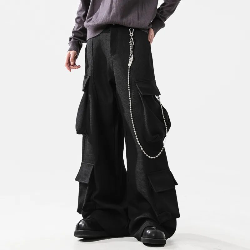 Imcrasy Cargo Pants Unisex Black-4