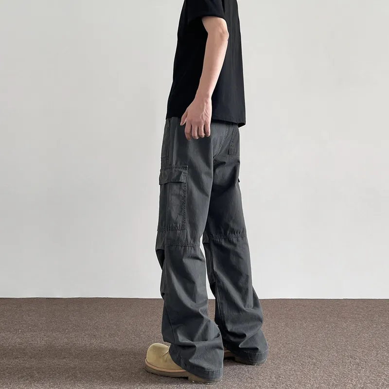 Imcrasy Casual Pants Unisex Gray-5