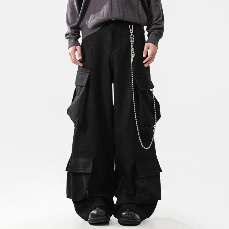 Imcrasy Cargo Pants Unisex Black-1