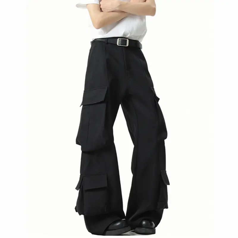 Imcrasy Cargo Pants Unisex Black-3