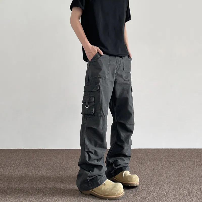 Imcrasy Casual Pants Unisex Gray-3