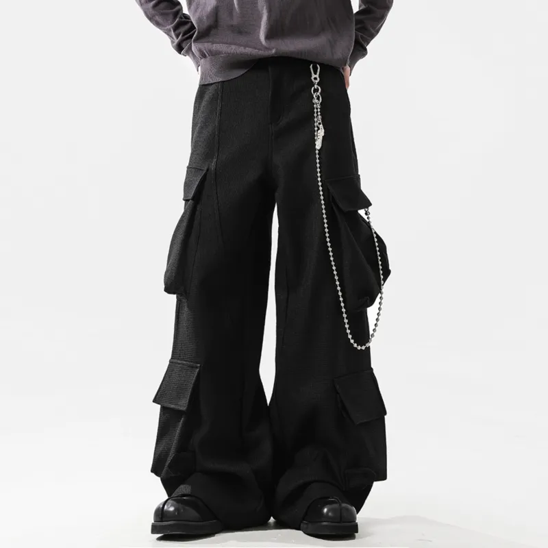 Imcrasy Cargo Pants Unisex Black-3