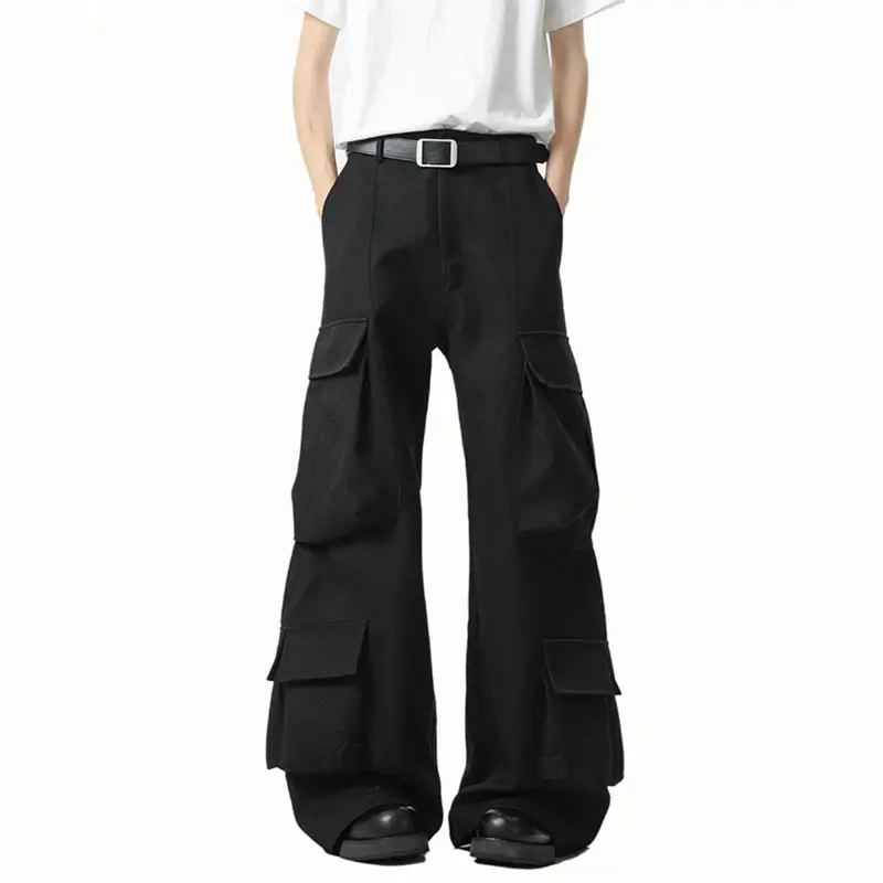 Imcrasy Cargo Pants Unisex Black-2